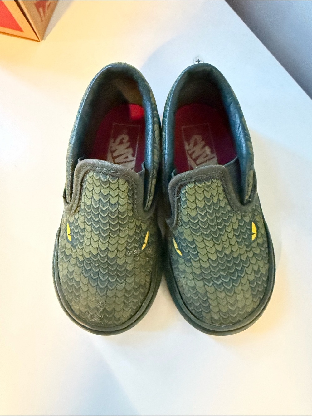 Vans Classic Toddler Slip-Ons Reptile Design